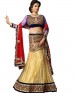 wedant FAshion Wedding Heavy Work Dulhan Collection Self Design Lahengha Choli Yellow & Navy Blue